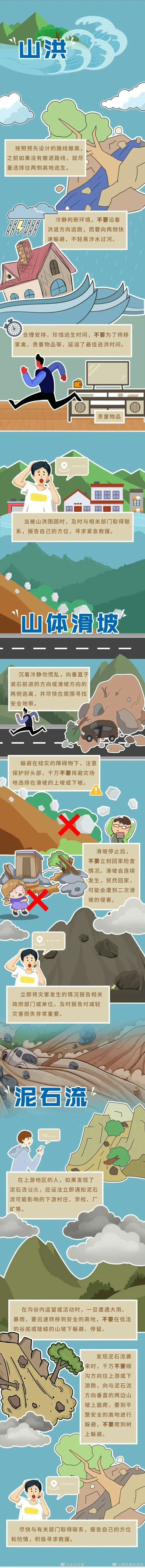 汛期灾害发生前有哪些征兆?山洪泥石流等灾害来临如何避险?这些应急知识要掌握!