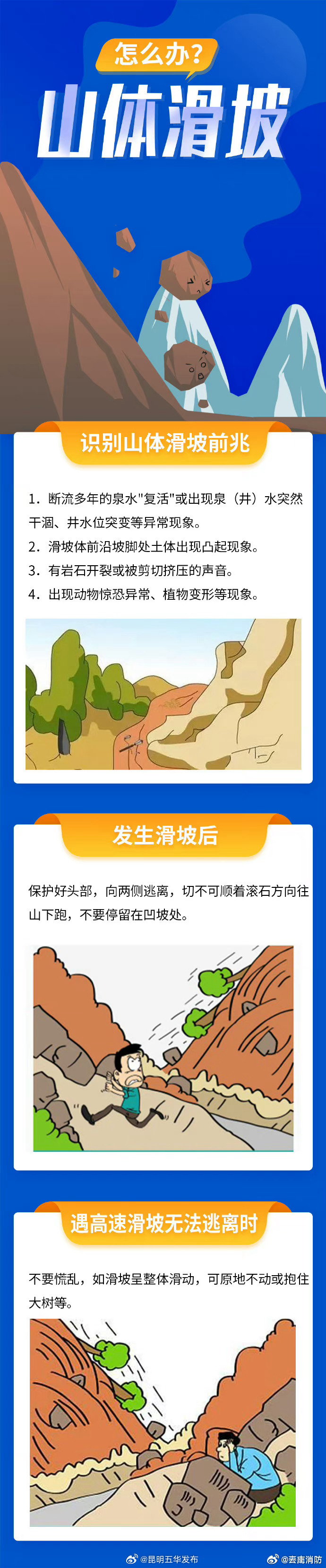 遇到山体滑坡怎么办？