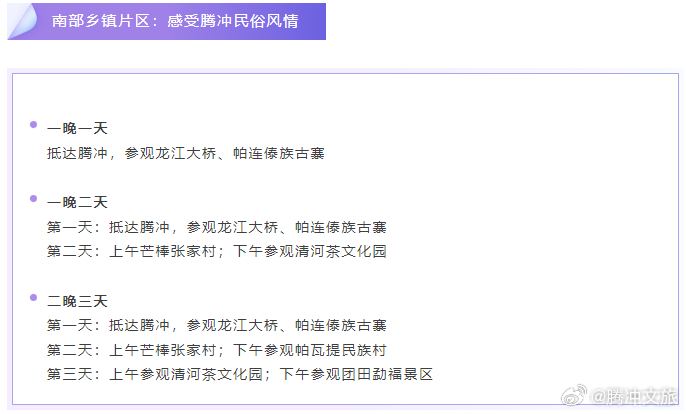 腾冲文旅