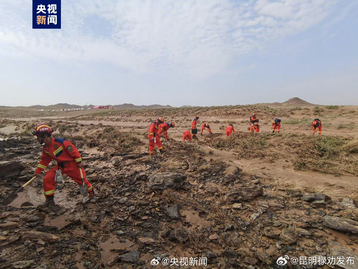 甘肃景泰山洪5人被冲走遇难