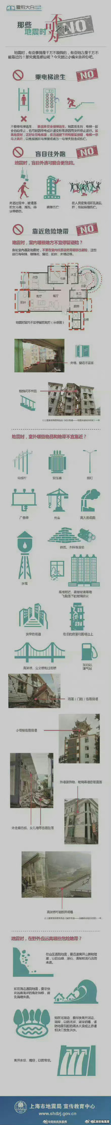 那些地震时不可为之事