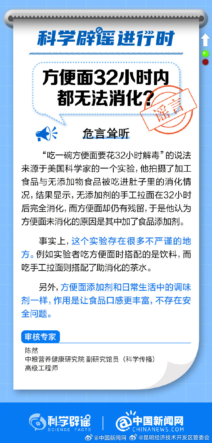 方便面32小时内都无法消化吗？