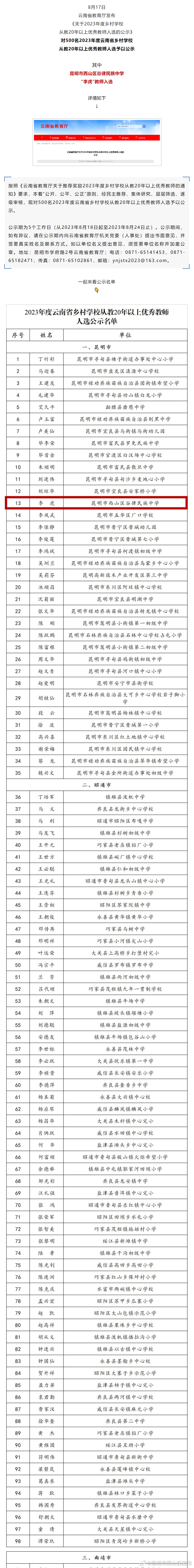 昆明市西山区发布