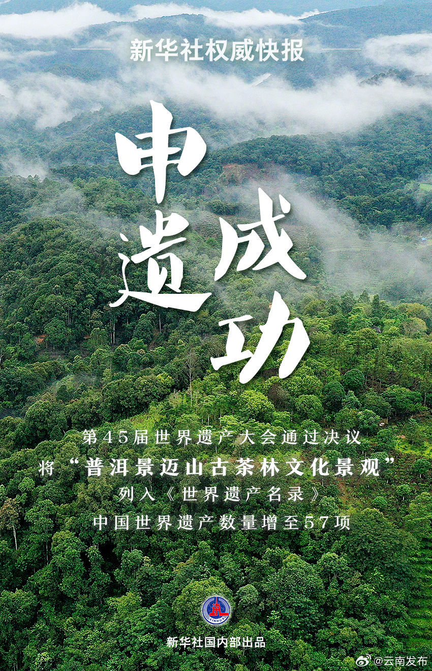 “普洱景迈山古茶林文化景观”成功申遗
