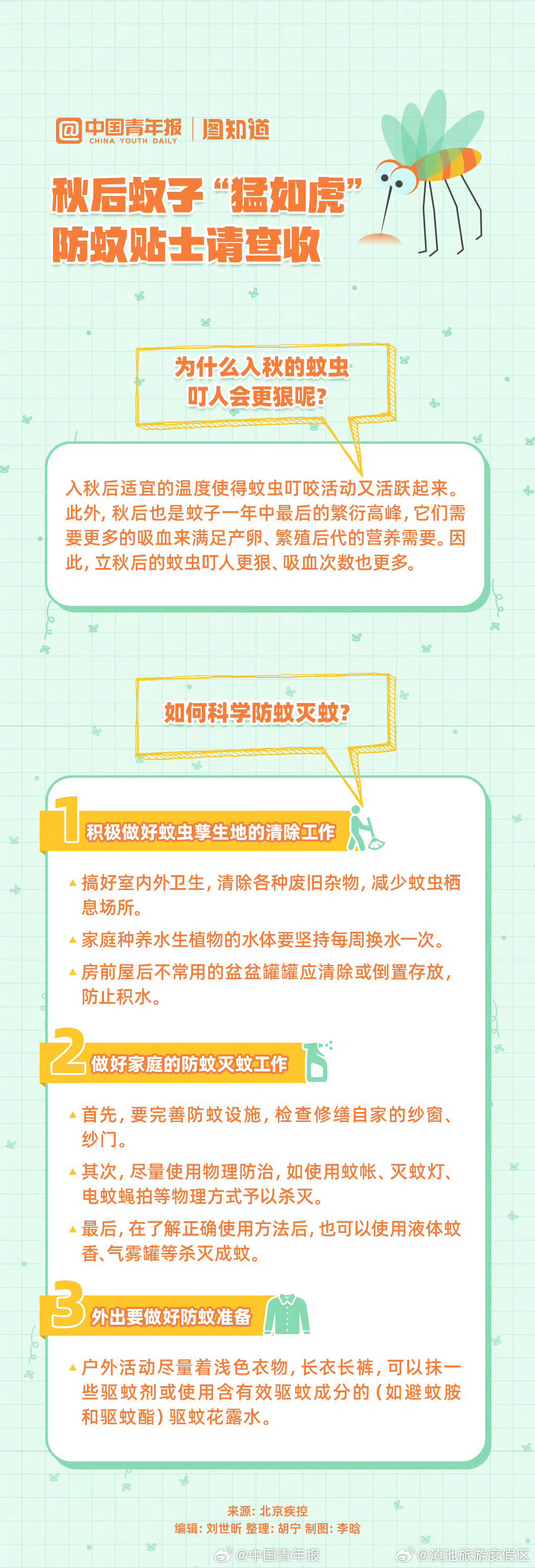 秋后蚊子“猛如虎”，防蚊贴士请查收