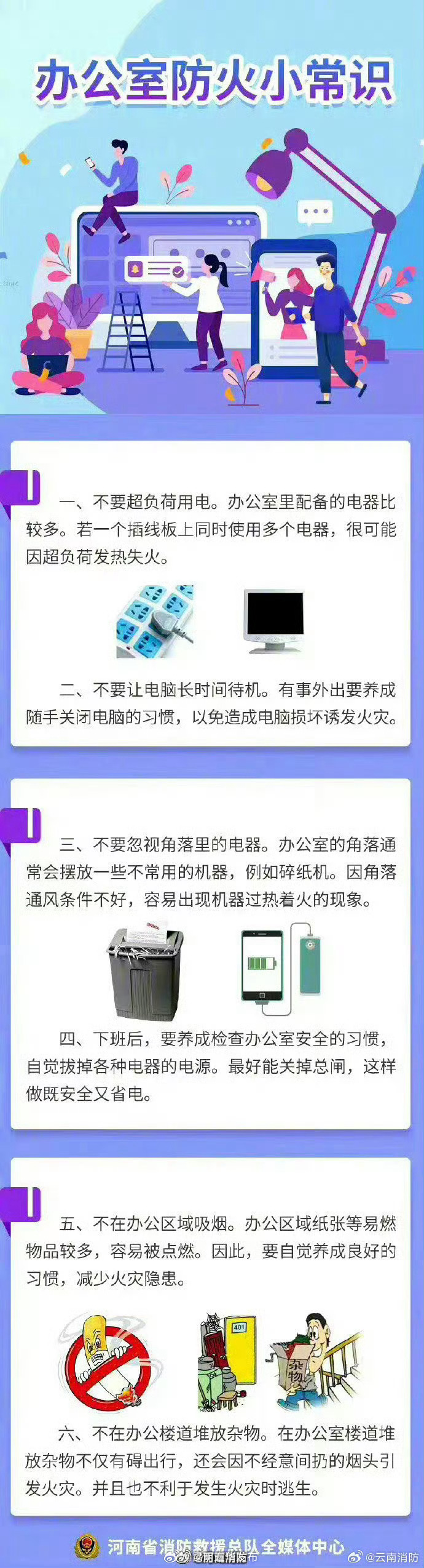 办公室消防安全提醒