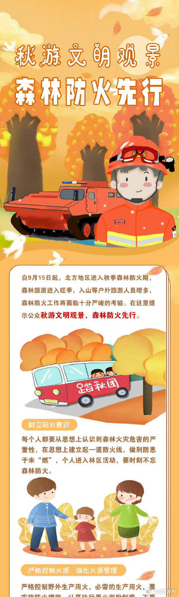 秋游文明观景 森林防火先行