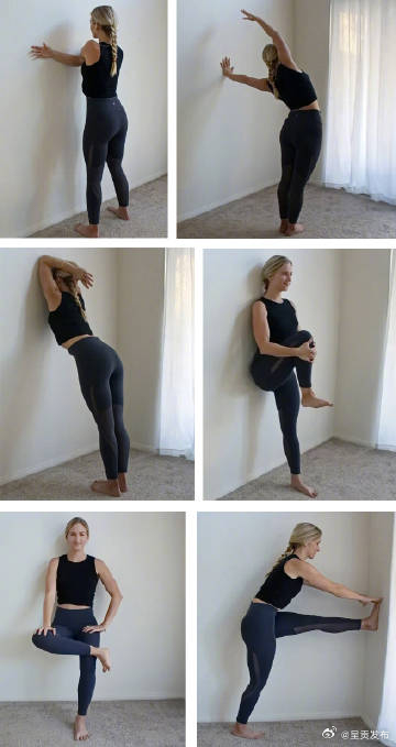 初练普拉提试试靠墙做 