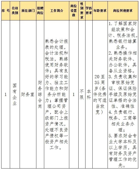 保山市隆阳区国有资产经营有限责任公司2023年招聘简章