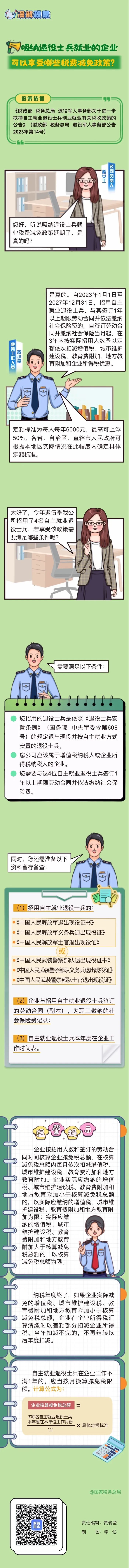 漫解税惠｜吸纳退役士兵就业的企业可以享受哪些税费减免政策？