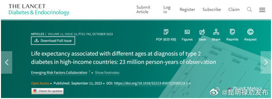 不同年龄患上糖尿病分别减寿多少年 