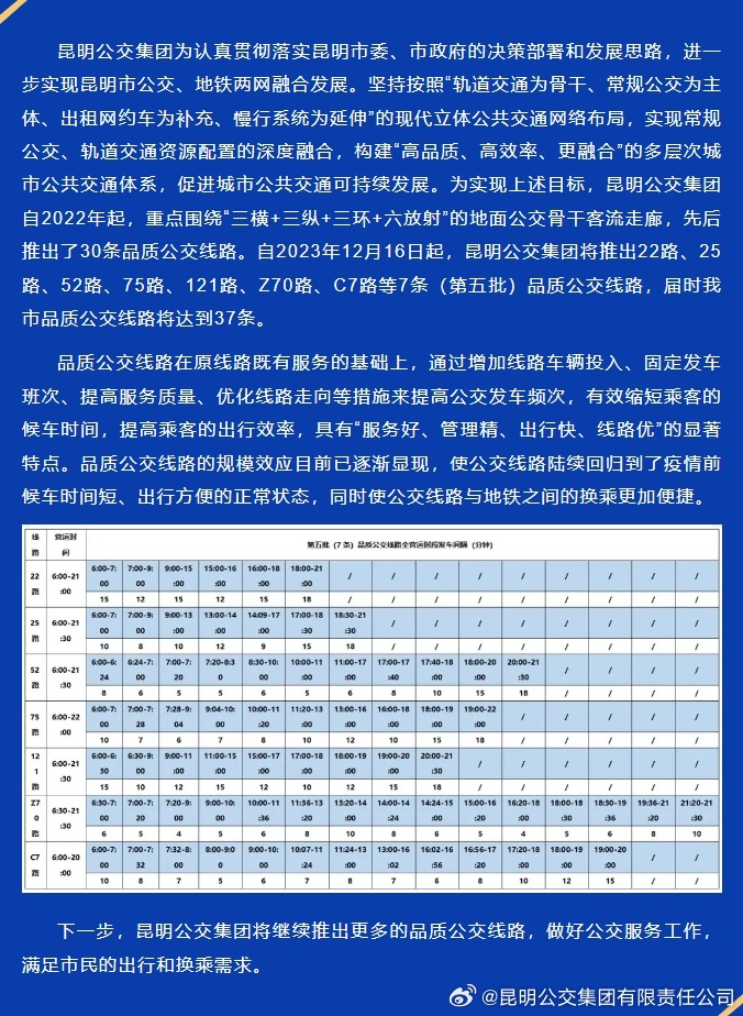 昆明公交集团有限责任公司