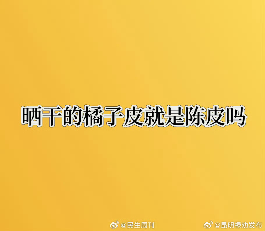 晒干的橘子皮就是陈皮吗_http://www.mainten.cn_ycb_第1张