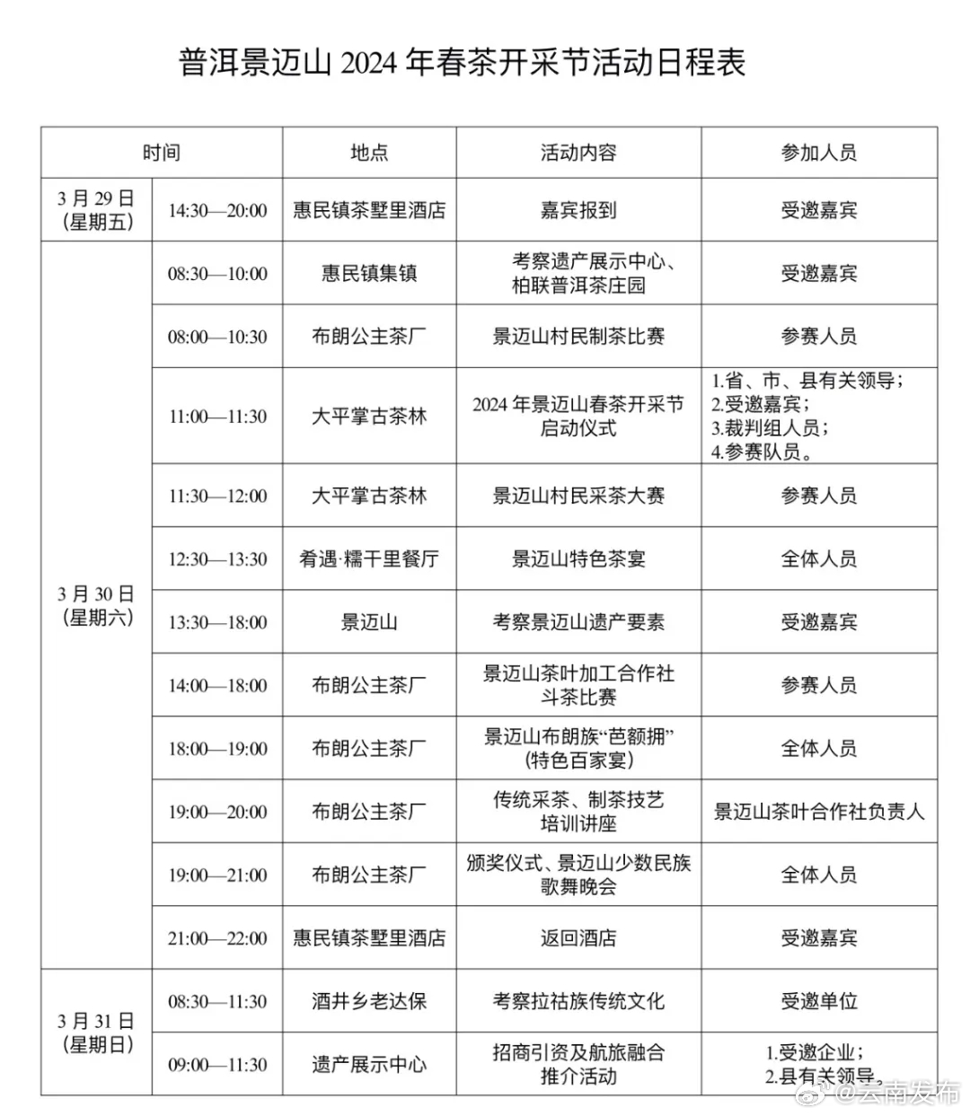 春的仪式！普洱景迈山2024年春茶开采节活动将启幕