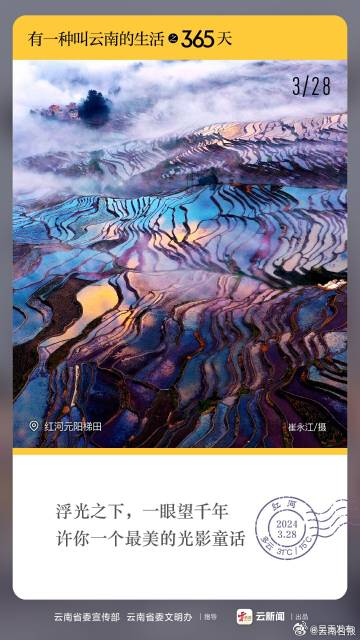 有一种叫云南的生活之365天｜3月28日 哈尼梯田 绚丽多彩的“大地艺术雕刻”