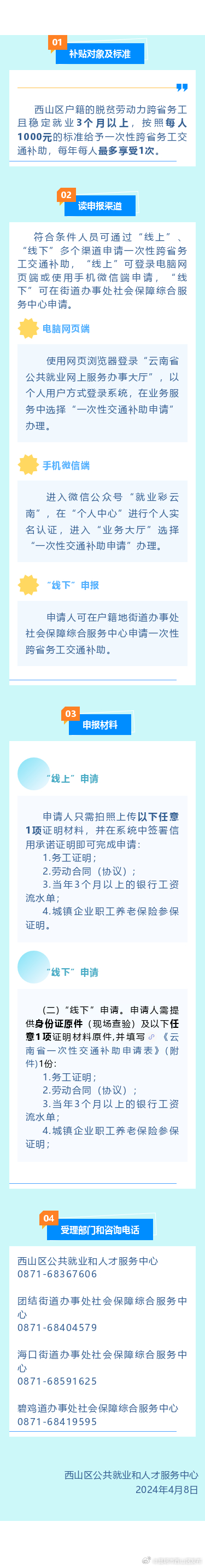 每人1000元，这些人可以申报，速戳~