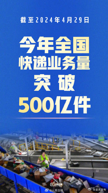 今年全国快递业务突破500亿件，你贡献了多少？