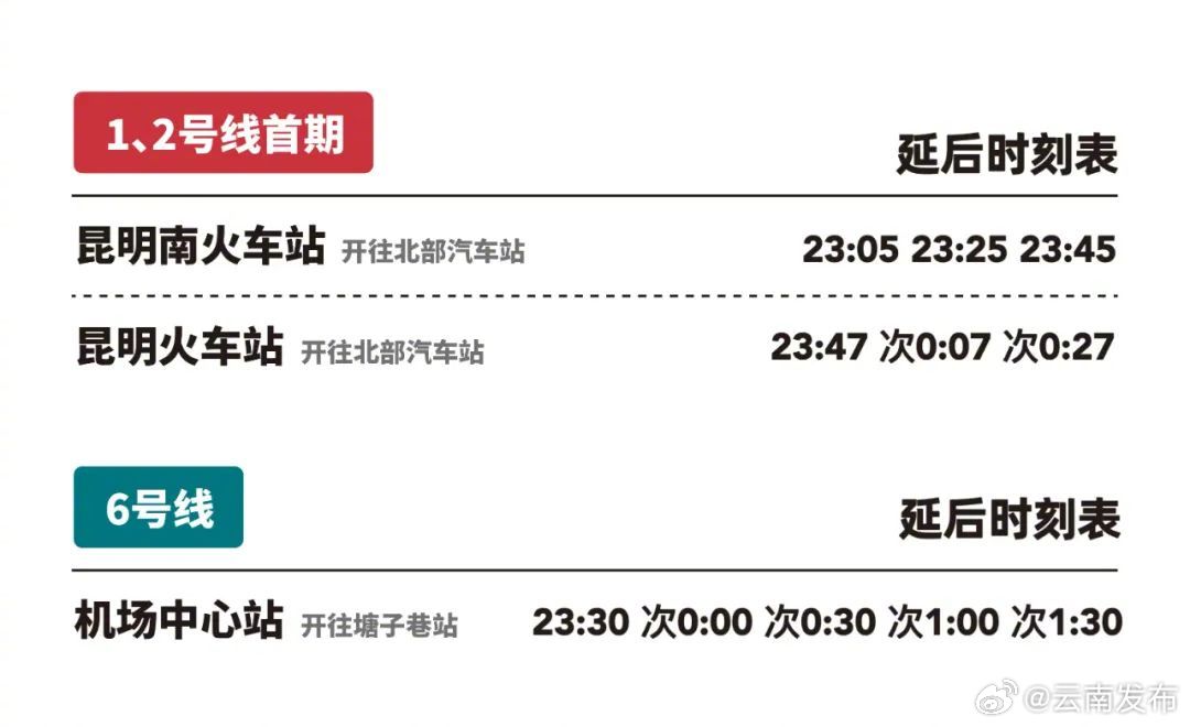 “五一”假期昆明地铁运营时间有调整