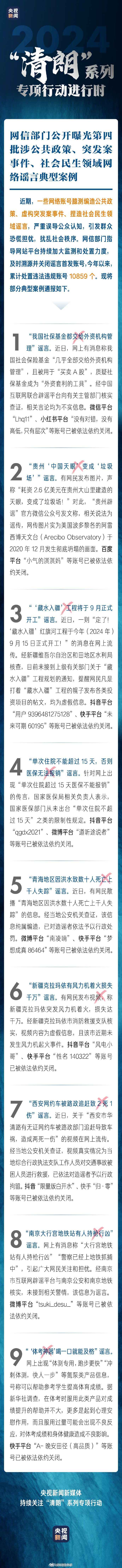 10859个造谣账号被处置