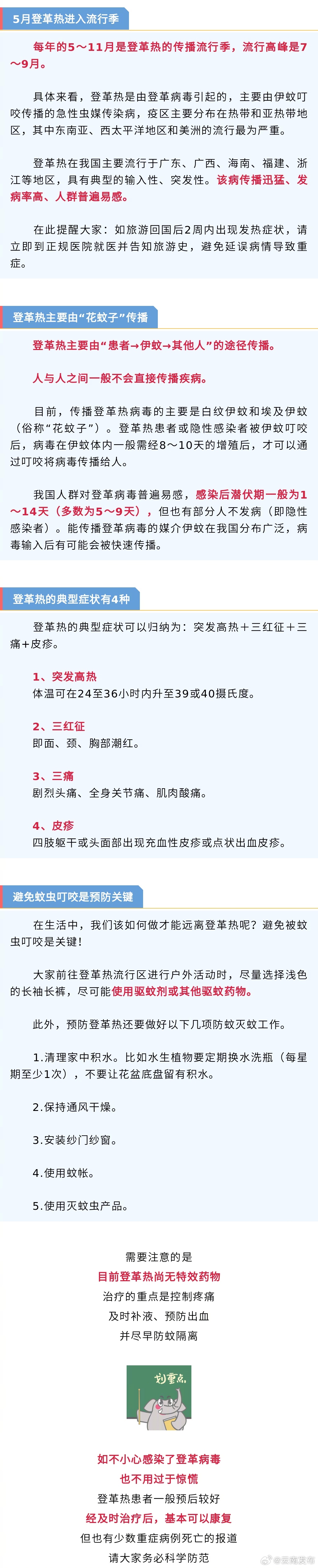 5月进入登革热流行季！云南疾控发布重要提醒→