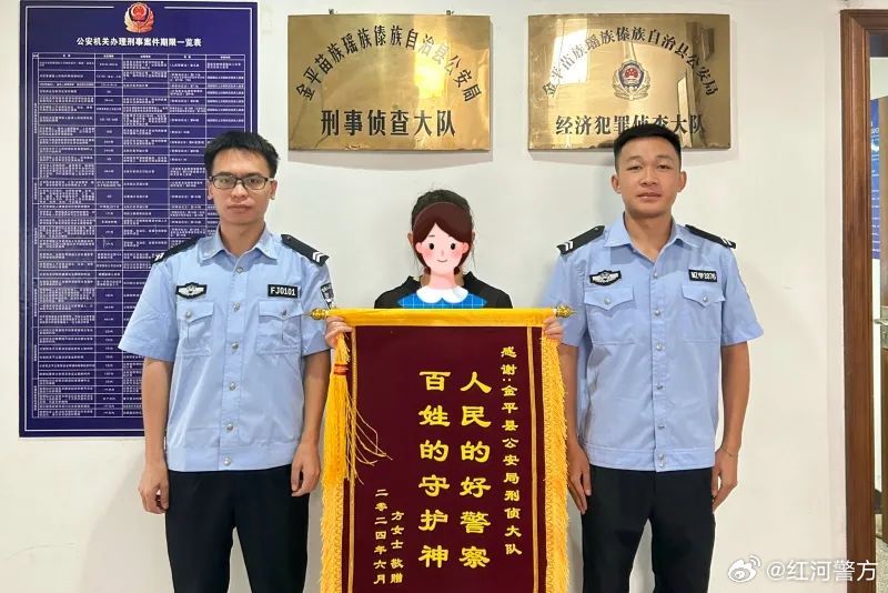  金平 追回被骗资金208213元