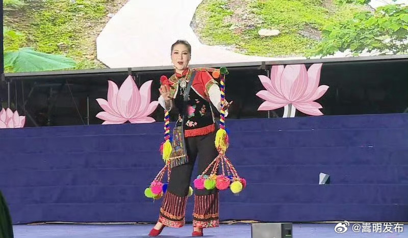 云南花灯大家唱展演活动在文山丘北上演