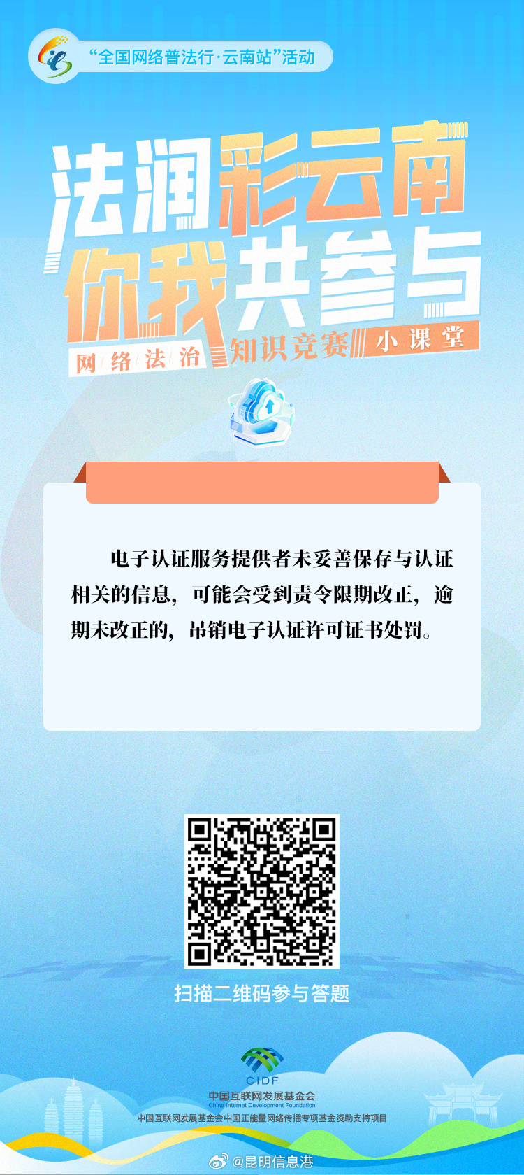 “法润彩云南·你我共参与”网络法治知识竞赛小课堂