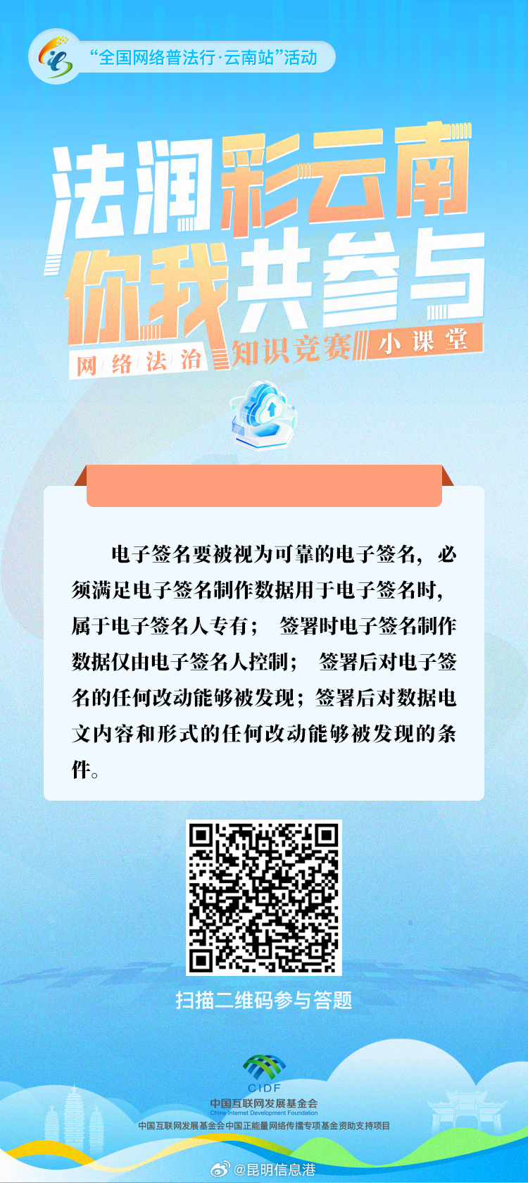 “法润彩云南·你我共参与”网络法治知识竞赛小课堂