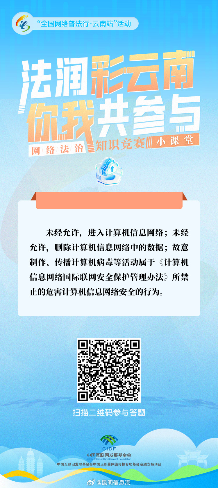 “法润彩云南·你我共参与”网络法治知识竞赛小课堂