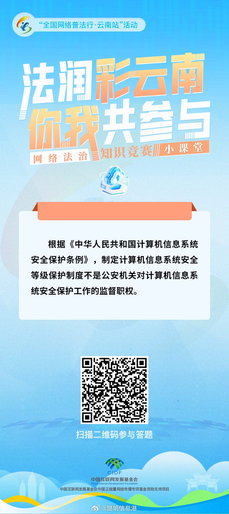 “法润彩云南·你我共参与”网络法治知识竞赛小课堂