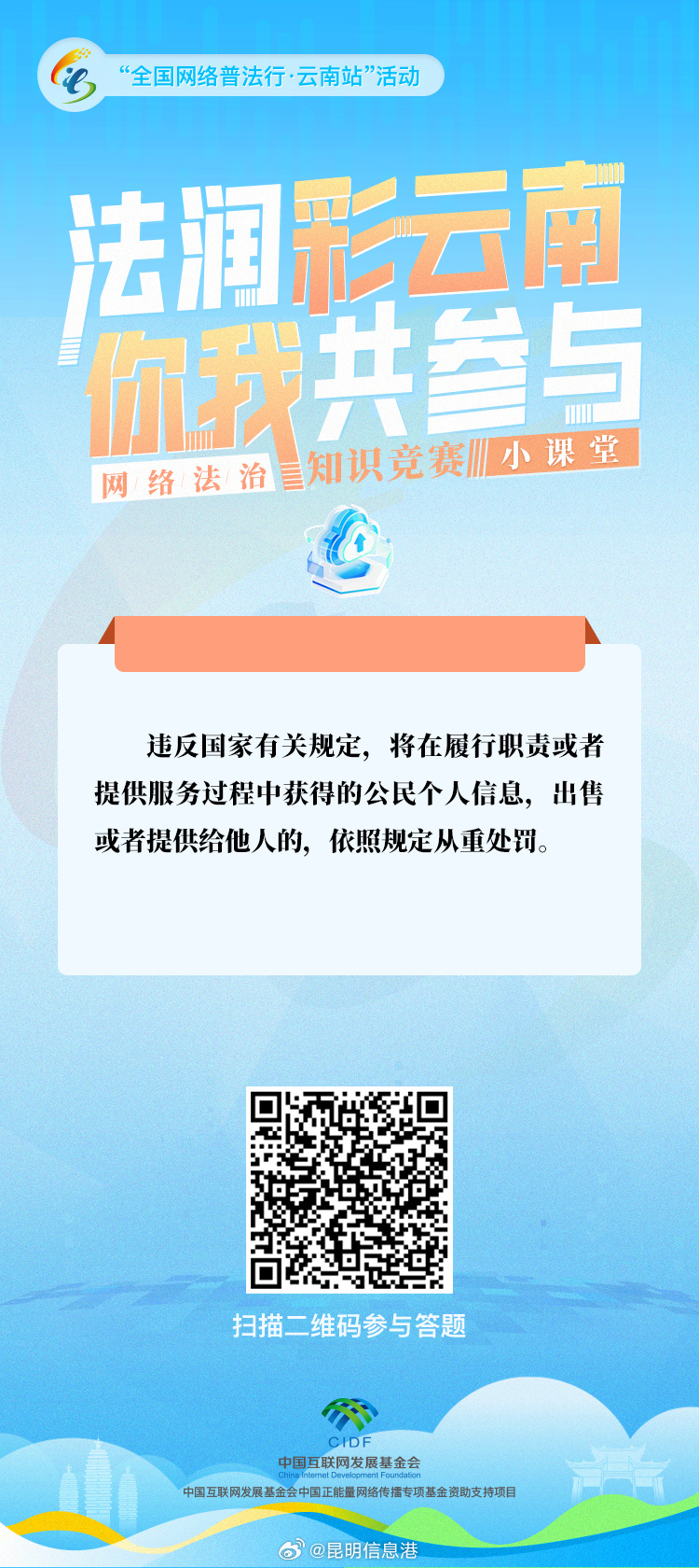 “法润彩云南·你我共参与”网络法治知识竞赛小课堂