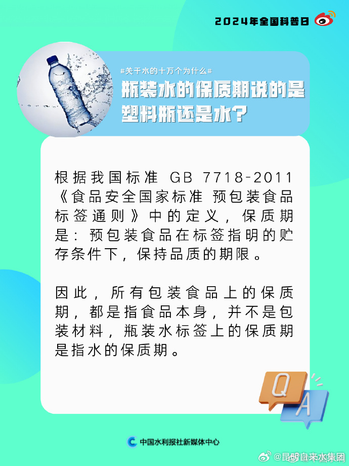关于水的十万个为什么 |瓶装水的保质期说的是塑料瓶还是水？