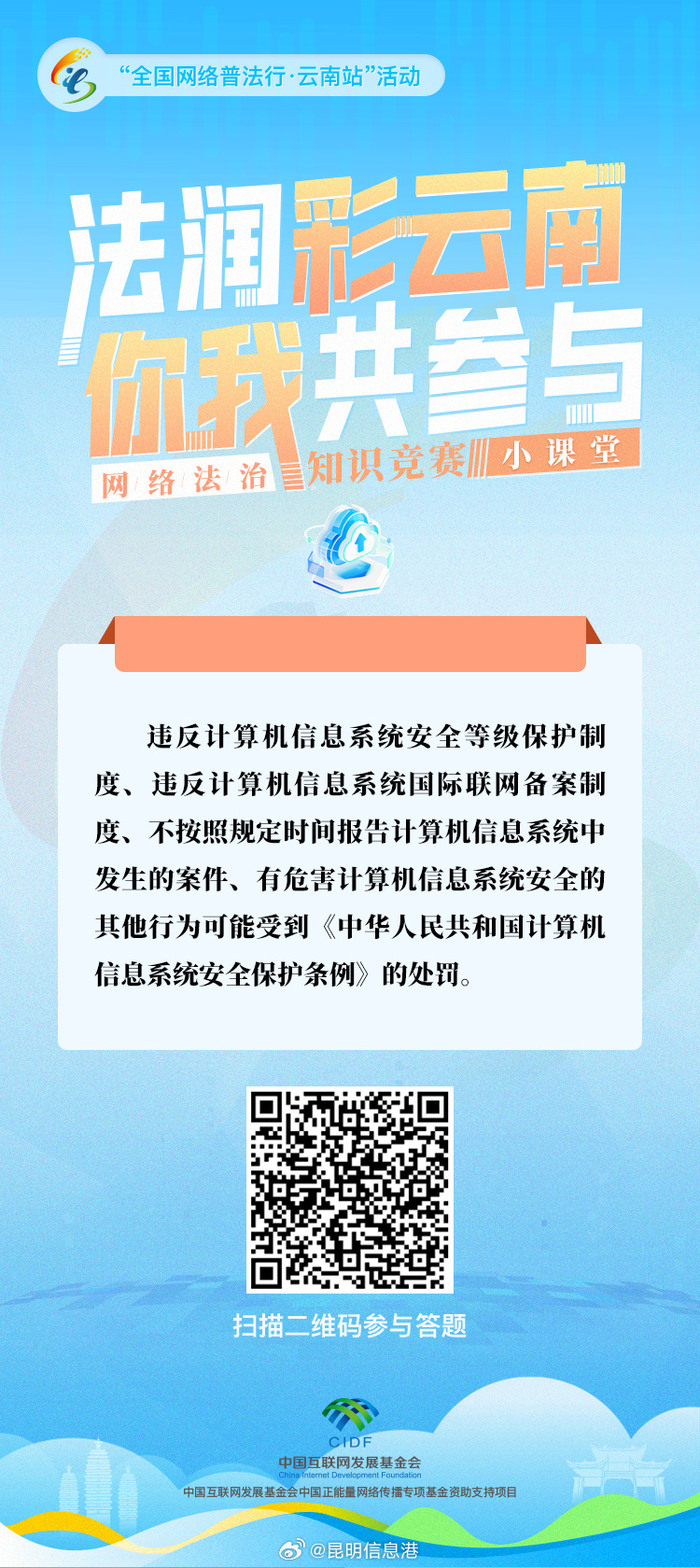 “法润彩云南·你我共参与”网络法治知识竞赛小课堂