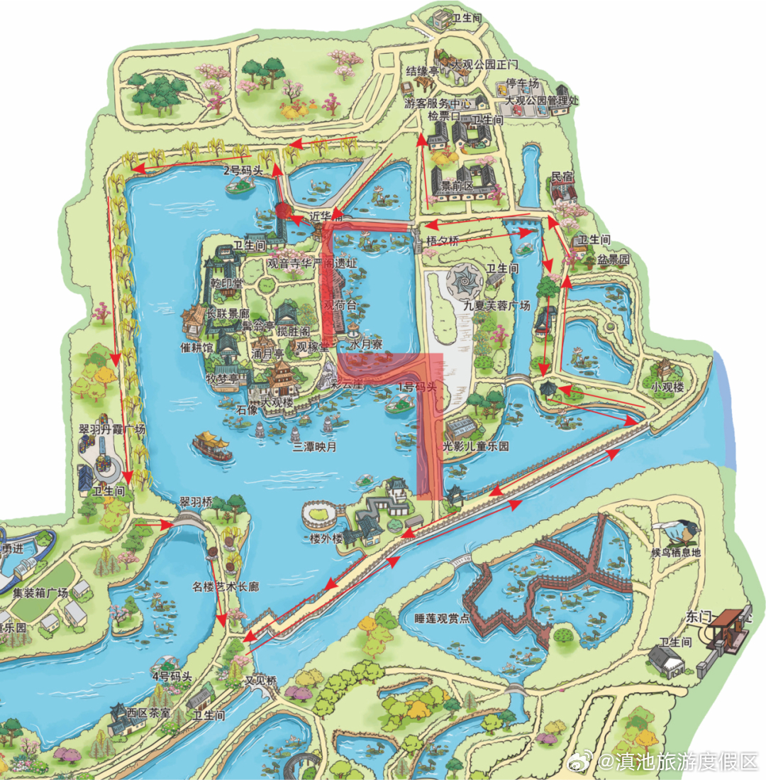 游客注意！即日起至12日，大观公园部分区域围挡施工