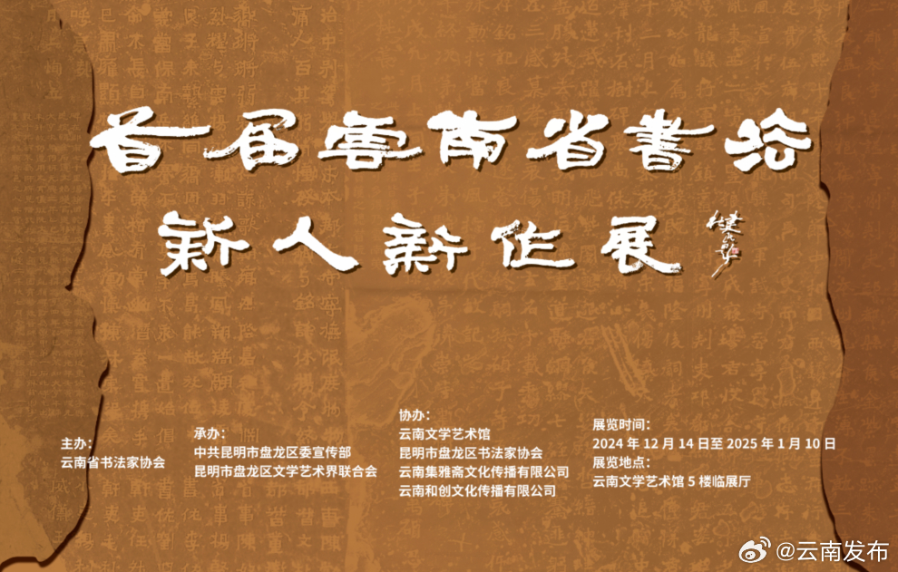 云南又有新展啦！首届云南省书法新人新作展即将展出