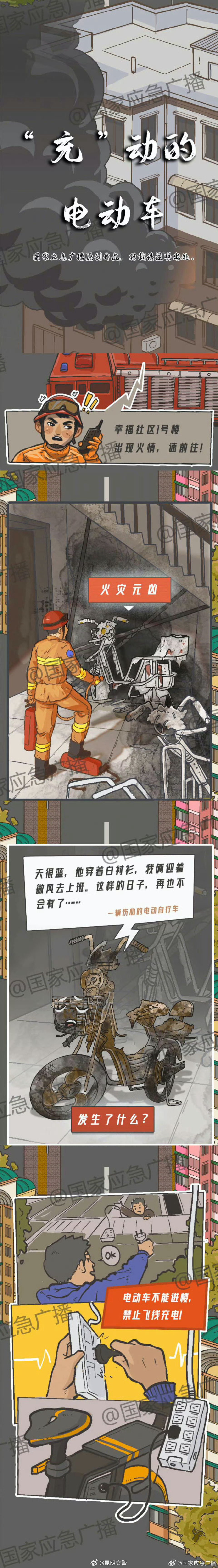 蜀黍呼吁⚠️电动自行车及电池不进楼不入户!