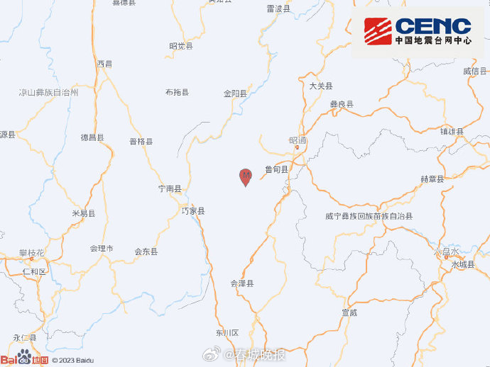 云南鲁甸发生3.1级地震