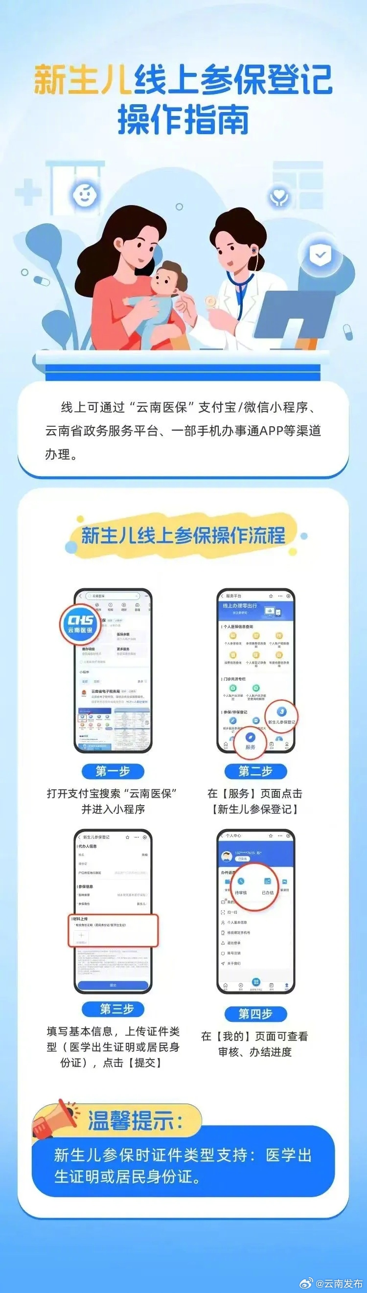 云南新生儿如何线上参保？操作指南来了！