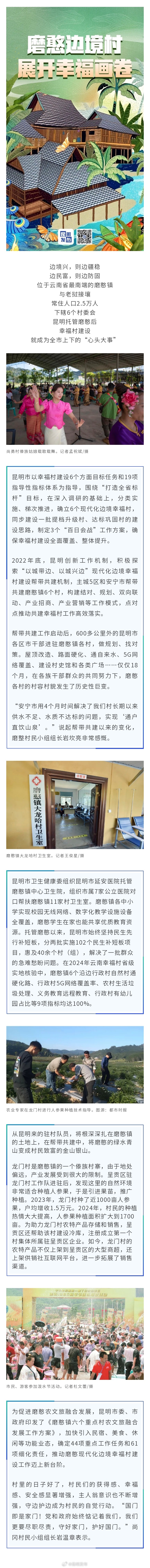 聚焦 | 磨憨边境村展开幸福画卷