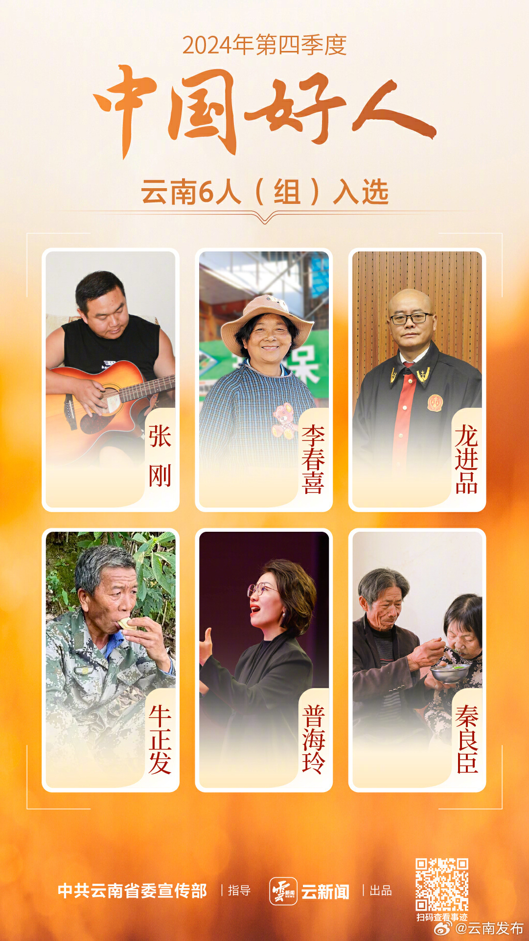 云南6人（组）荣登2024年第四季度“中国好人榜”