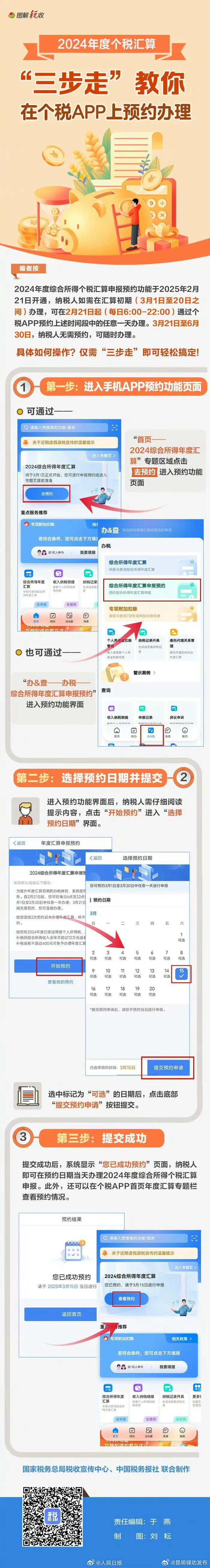 实用收藏！三步走教你办理个税年度汇算