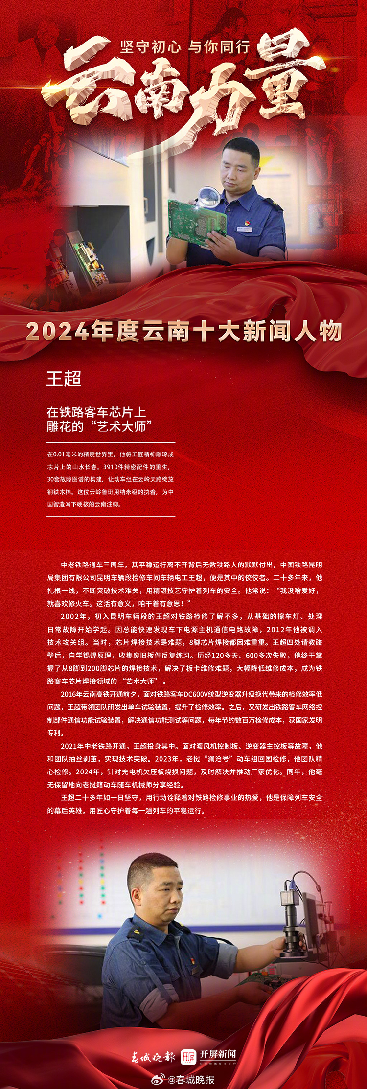 2024年度云南十大新闻人物获奖人——王超