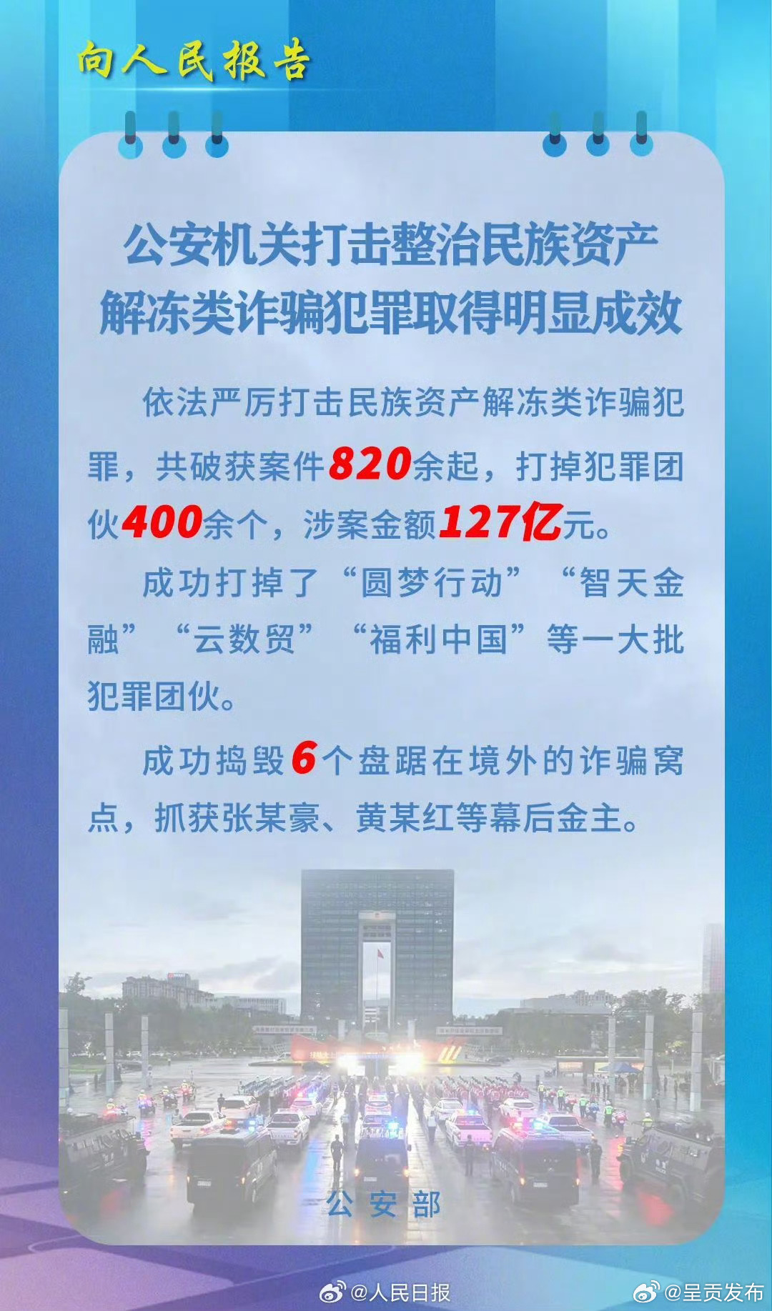 严打民族资产解冻类诈骗,公安机关捣毁6个境外诈骗窝点