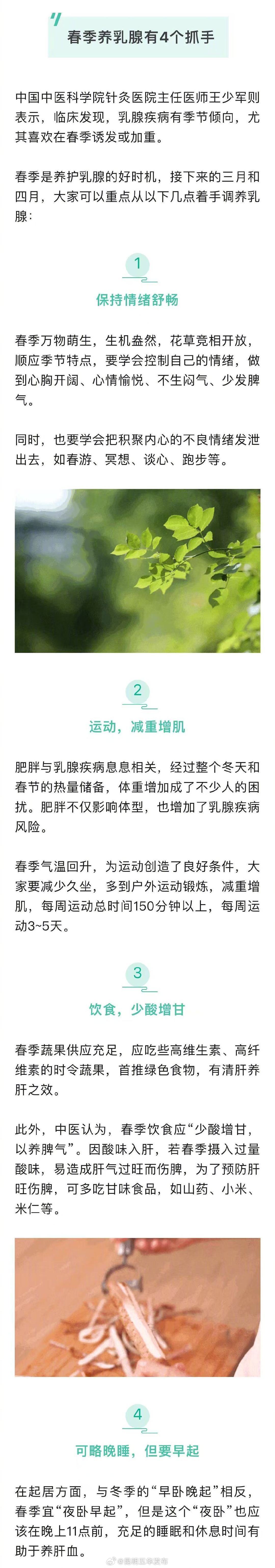 中医建议女性春天养好乳腺